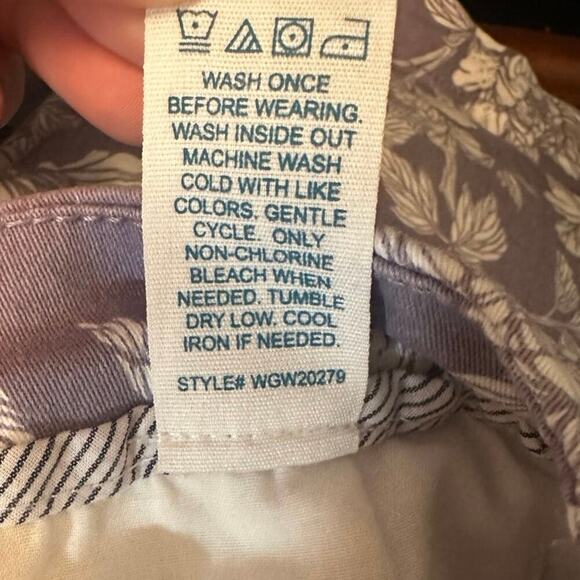 Market & Spruce Purple Floral Print Chino Shorts – Size 10 - Picture 5 of 5